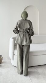 Hare Taşlı Takım – Yeşil - Görsel 3