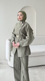 Hare Taşlı Takım – Yeşil - Görsel 5