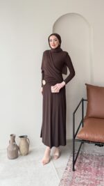 Keyla Candy Elbise – Kahve