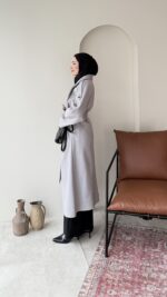 Olâ Kaşe Kaban – Gri - Görsel 2
