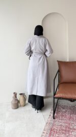 Olâ Kaşe Kaban – Gri - Görsel 3