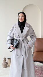 Olâ Kaşe Kaban – Gri - Görsel 4