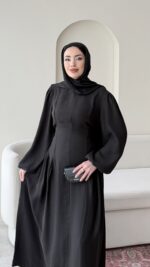 Talya Bağlama Detaylı Elbise - Siyah - Görsel 3