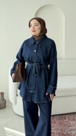 Risa Kot Takım - Lacivert - Görsel 5