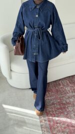 Risa Kot Takım - Lacivert - Görsel 6