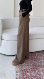 Zes Palazzo Pantalon - Camel - Görsel 2