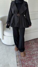 Sue Modal Trenç - Siyah - Görsel 5