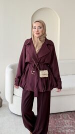 Sue Modal Trenç - Mürdüm