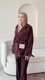 Sue Modal Trenç - Mürdüm - Görsel 2