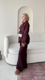 Sue Modal Trenç - Mürdüm - Görsel 4