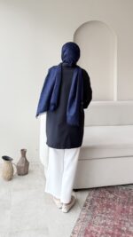 Melly Modal Gömlek - Lacivert - Görsel 7