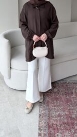 Melly Modal Gömlek - Kahve - Görsel 5