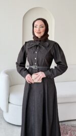 Vione Denim Elbise - Acı Kahve - Görsel 2