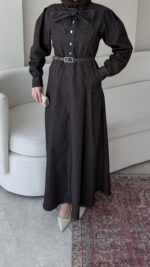 Vione Denim Elbise - Acı Kahve - Görsel 3