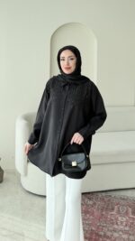 Parıltı Gömlek - Siyah