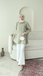 Parıltı Gömlek - Yeşil - Görsel 3