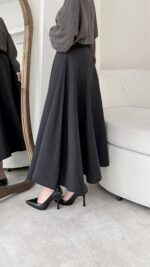 Rena Kemerli Modal Etek - Siyah - Görsel 2