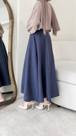 Rena Kemerli Modal Etek - Lacivert - Görsel 3