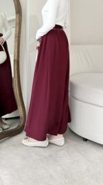Etekli Pantalon - Bordo - Görsel 2
