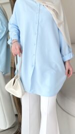 Merli Gömlek - Mavi - Görsel 4