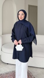 Merli Gömlek - Lacivert - Görsel 2