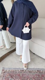 Merli Gömlek - Lacivert - Görsel 3