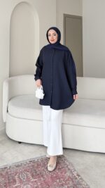 Merli Gömlek - Lacivert - Görsel 4