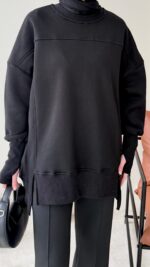 Efin Kesimli Sweat - Siyah - Görsel 6