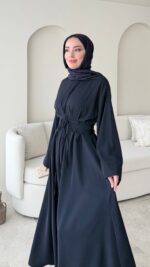 Elvis Bağlamalı Elbise - Lacivert ( Ön sipariş bayram sonrası çıkacaktır  ) - Görsel 5