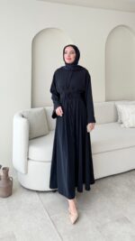 Elvis Bağlamalı Elbise - Lacivert ( Ön sipariş bayram sonrası çıkacaktır  ) - Görsel 6