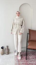 Ekose Scuba Sweat - Mint Yeşili - Görsel 5