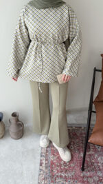 Ekose Scuba Sweat - Yeşil & Mavi - Görsel 3