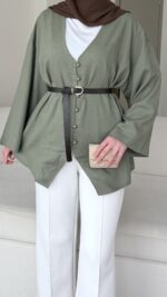 Meva Gömlek - Yeşil - Görsel 2