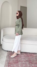 Meva Gömlek - Yeşil - Görsel 5