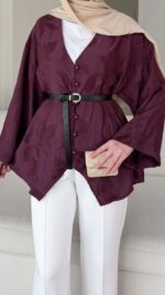 Lizge Gömlek - Mürdüm - Görsel 2