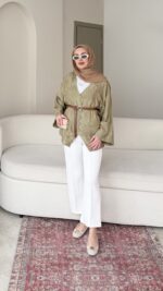 Lizge Gömlek - Yeşil - Görsel 2