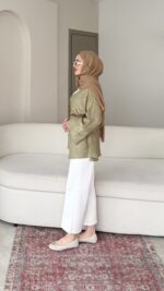 Lizge Gömlek - Yeşil - Görsel 3