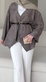 Lizge Gömlek - Vizon - Görsel 2