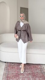 Lizge Gömlek - Vizon - Görsel 3