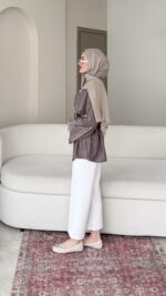 Lizge Gömlek - Vizon - Görsel 4