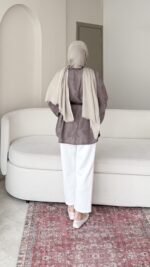 Lizge Gömlek - Vizon - Görsel 5