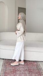 Lizge Gömlek - Taş - Görsel 4