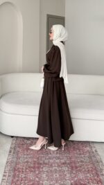 Sibil Fularlı Takım - Kahve - Görsel 7