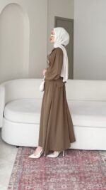 Sibil Fularlı Takım -  camel - Görsel 6