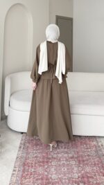 Sibil Fularlı Takım -  camel - Görsel 7