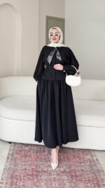 Sibil Fularlı Takım - Lacivert