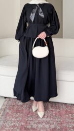 Sibil Fularlı Takım - Lacivert - Görsel 3