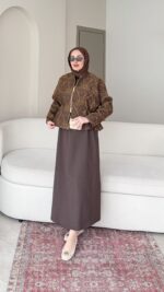 Etnik Ceketli İkili Elbise – Kahve (haftaya çarşamba kargoda )