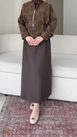 Etnik Ceketli İkili Elbise – Kahve (haftaya çarşamba kargoda ) - Görsel 4