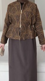 Etnik Ceketli İkili Elbise – Kahve (haftaya çarşamba kargoda ) - Görsel 5